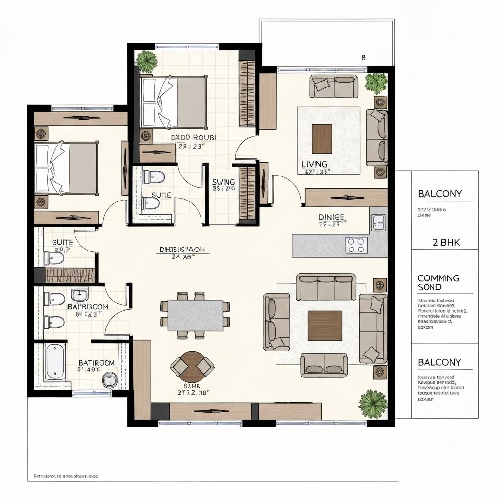 2 BHK plan